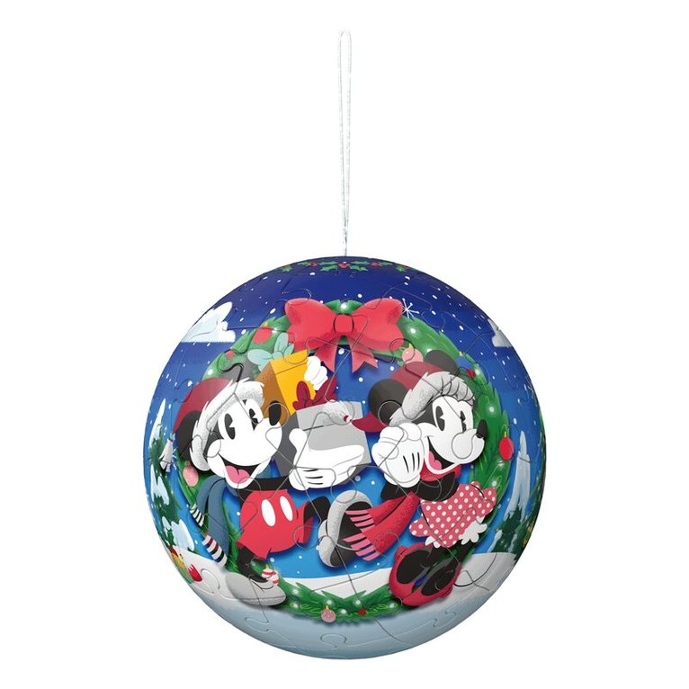 Pussel 4x54 bitar 3D julkulor - Disney, Övrigt