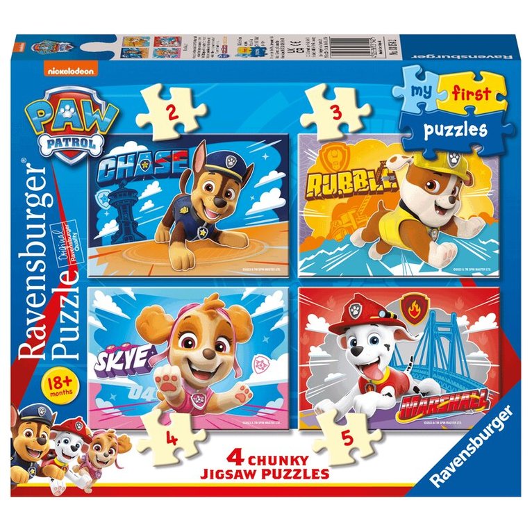 Pussel 2/3/4/5 bitar Paw patrol My First Puzzle, Övrigt