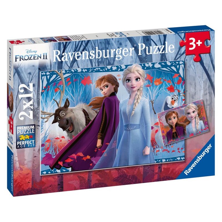 Pussel 2x12 bitar Frozen 2 Journey Into The Unknown, Övrigt
