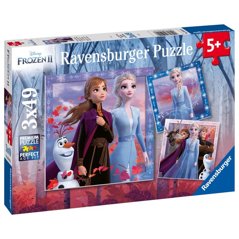 Pussel 3x49 bitar Frozen 2 The Journey Starts, Övrigt