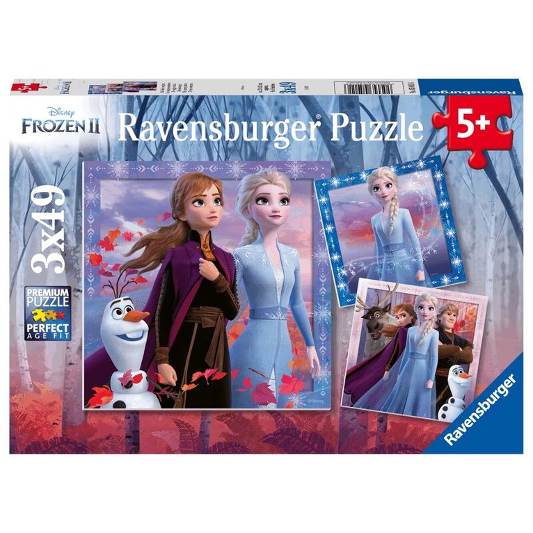 Pussel 3x49 bitar Frozen 2 The Journey Starts, Övrigt