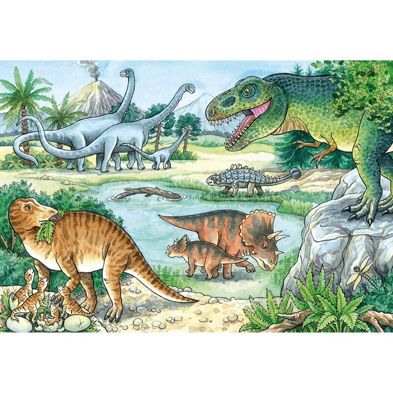 Pussel 2x24 bitar Dinosaurs Of Land And Sea, Övrigt