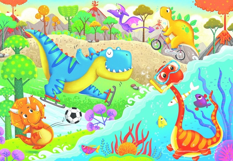 Pussel 2x12 bitar My Dino Friends, Övrigt