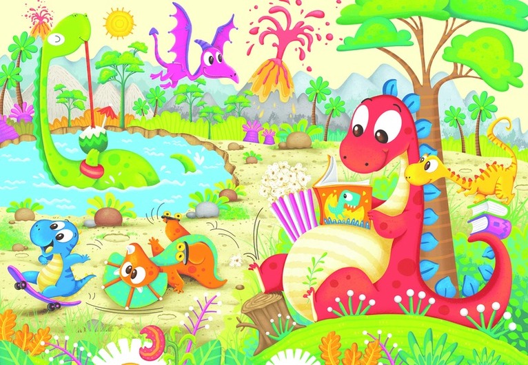 Pussel 2x12 bitar My Dino Friends, Övrigt