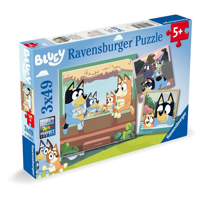 Pussel 3x49 bitar Bluey, Övrigt