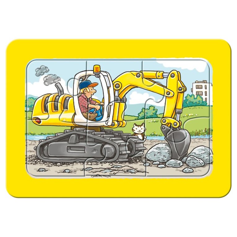 Pussel 3x6 bitar Excavator Tractor & Dump Truck, Övrigt