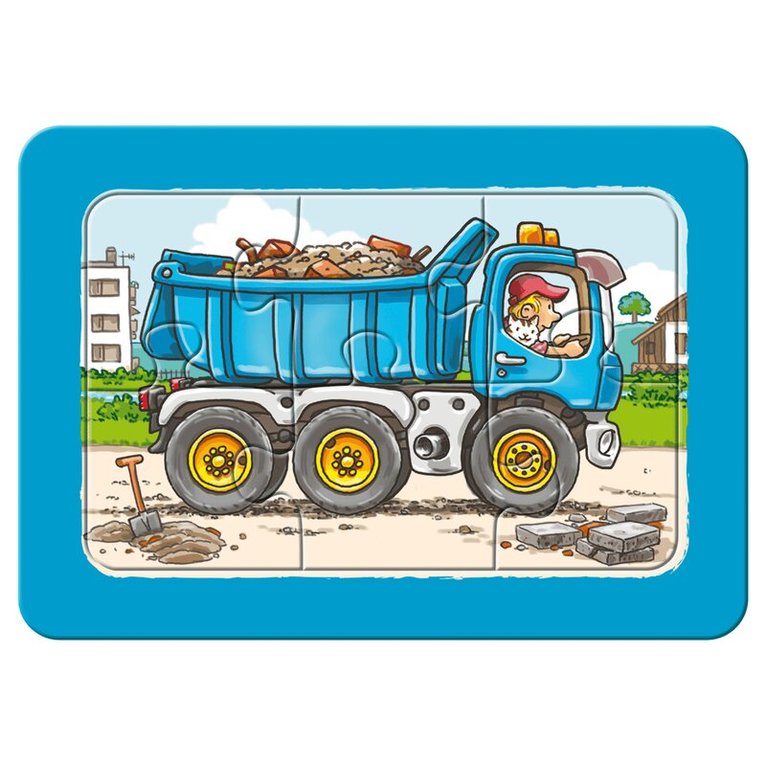 Pussel 3x6 bitar Excavator Tractor & Dump Truck, Övrigt