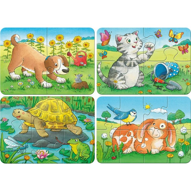 Pussel 2/4/6/8 bitar Cute Pets, Övrigt