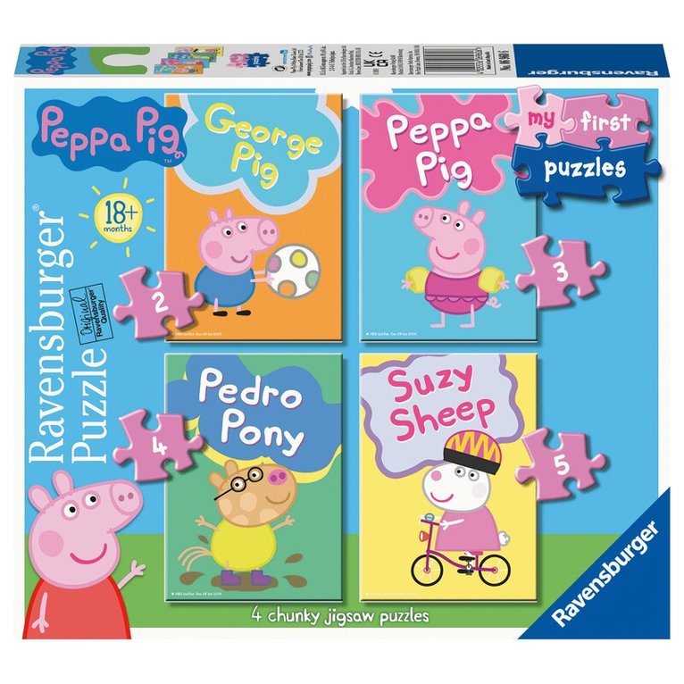 Pussel 2/3/4/5 bitar Peppa Pig My First Puzzle, Övrigt