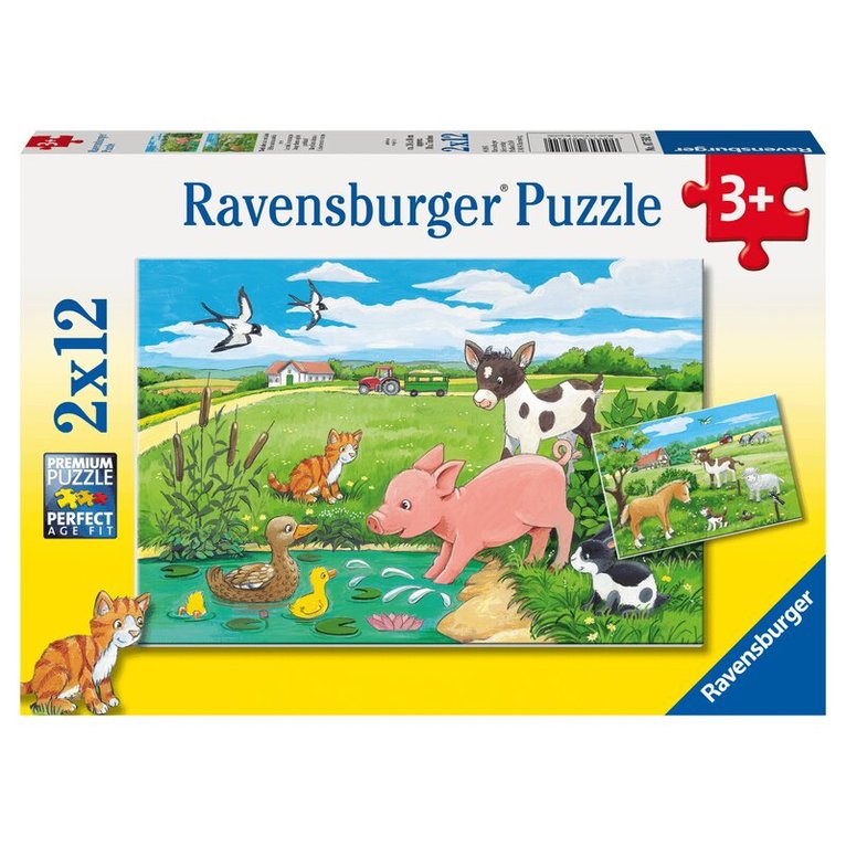 Pussel 2x12 bitar Baby Farm Animals, Övrigt