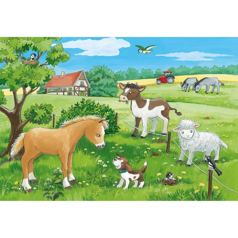 Pussel 2x12 bitar Baby Farm Animals, Övrigt