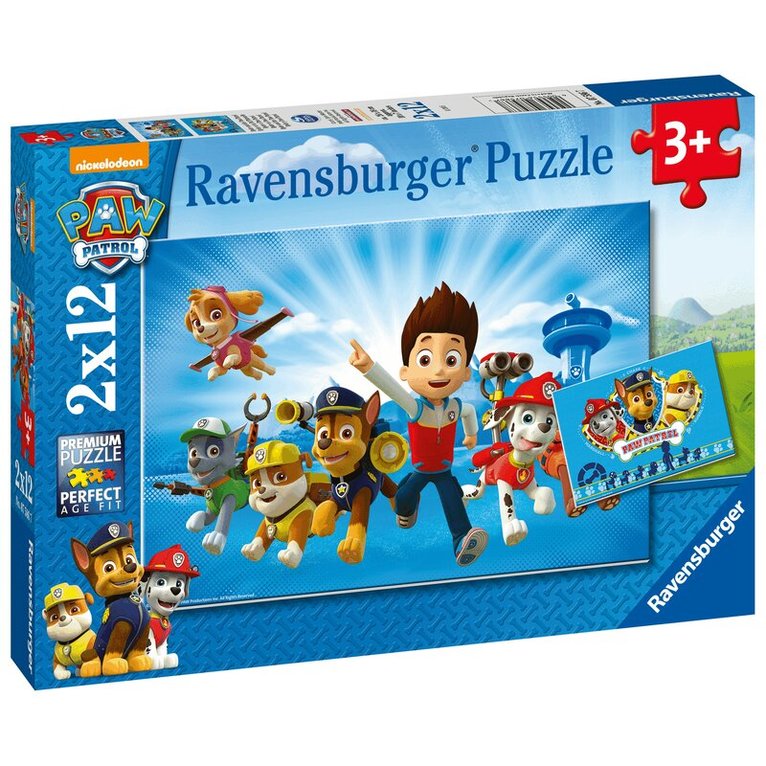 Pussel 2x12 bitar Paw Patrol puzzle, Övrigt