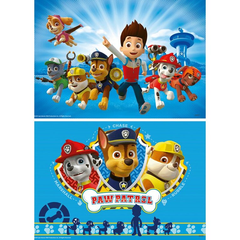 Pussel 2x12 bitar Paw Patrol puzzle, Övrigt