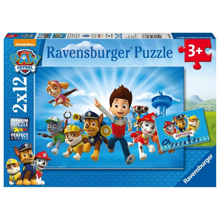 Pussel 2x12 bitar Paw Patrol puzzle, Övrigt