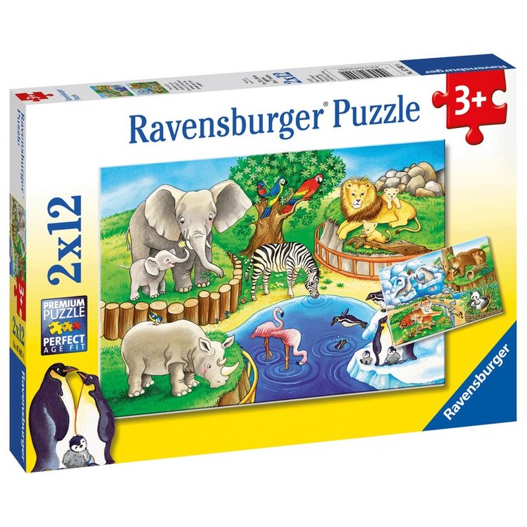 Pussel 2x12 bitar Animals In The Zoo, Övrigt