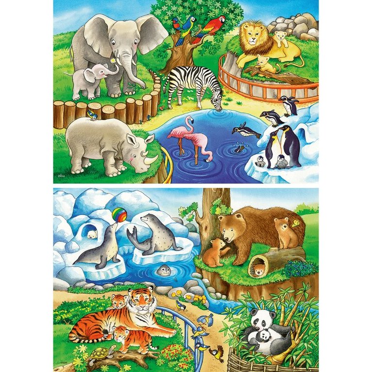 Pussel 2x12 bitar Animals In The Zoo, Övrigt