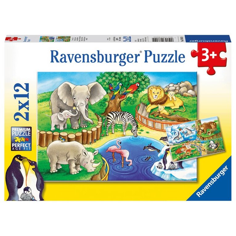 Pussel 2x12 bitar Animals In The Zoo, Övrigt