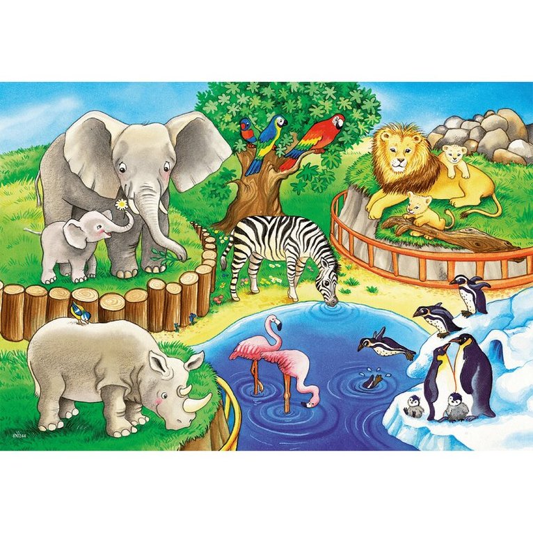 Pussel 2x12 bitar Animals In The Zoo, Övrigt