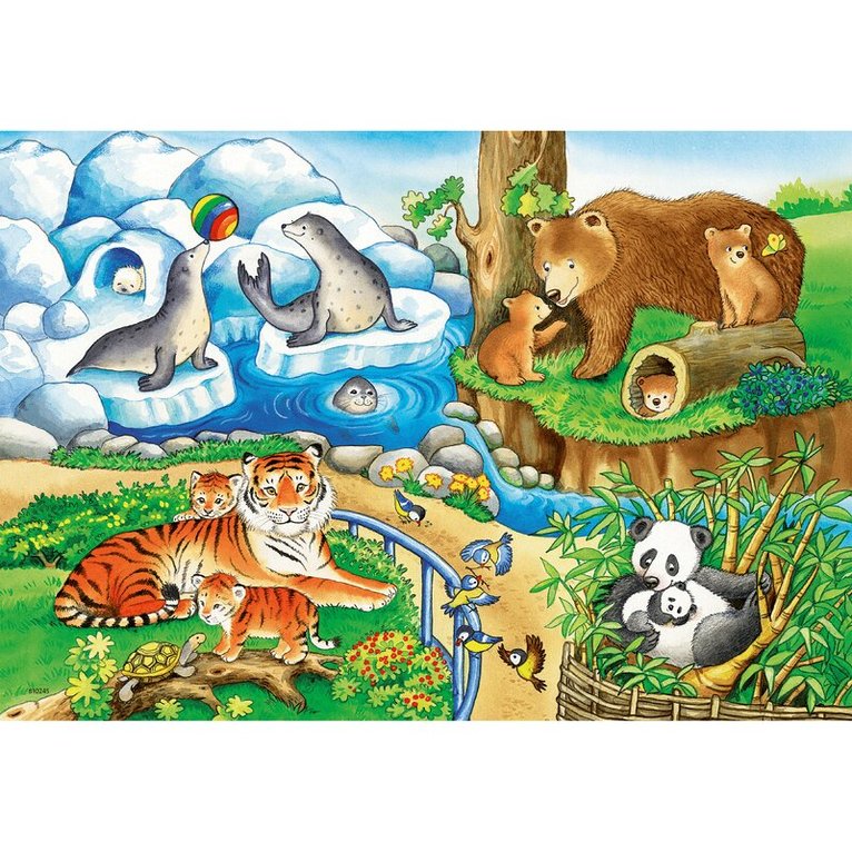 Pussel 2x12 bitar Animals In The Zoo, Övrigt