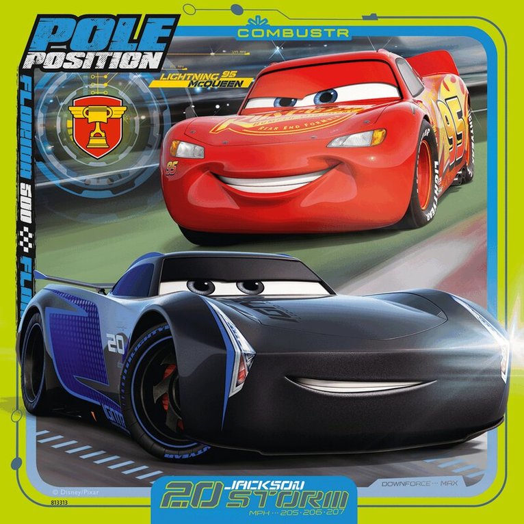 Pussel 3x49 bitar Cars Legends Of The Track, Övrigt