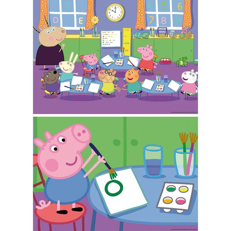 Pussel 2x24 bitar Peppa Pig at Playgroup, Övrigt