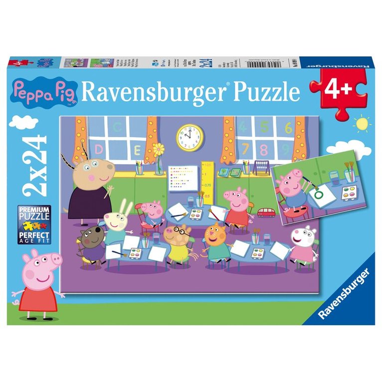 Pussel 2x24 bitar Peppa Pig at Playgroup, Övrigt