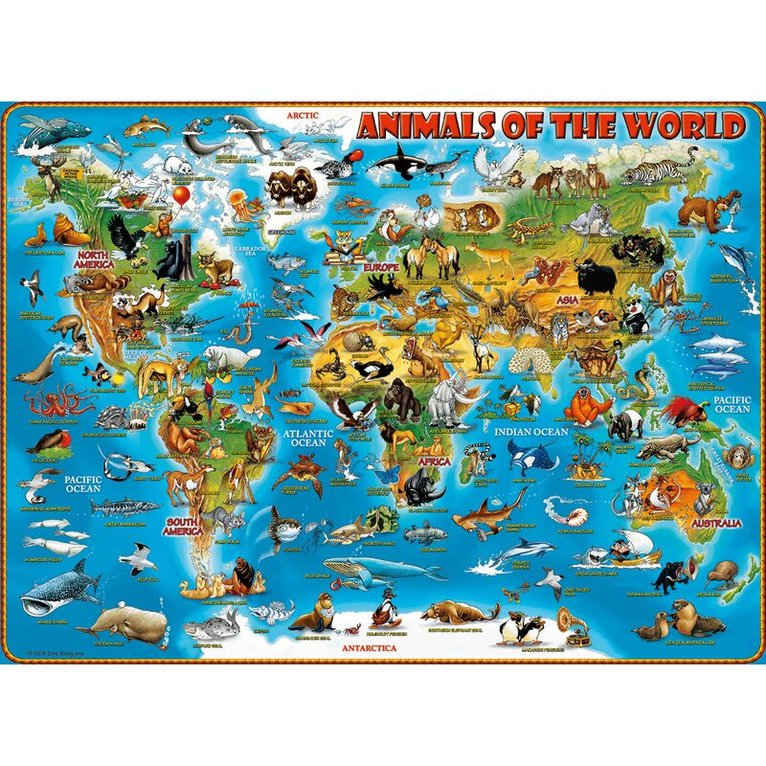 Pussel 300 bitar World of animals, Övrigt