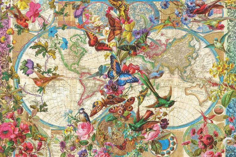 Pussel 3000 bitar - Flora & Fauna World Map, Övrigt