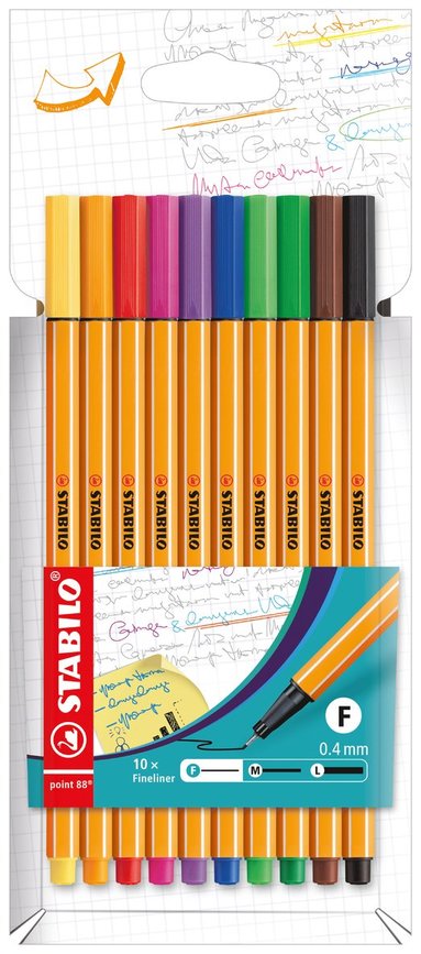 Fineliner Point 88 10-pack STABILO