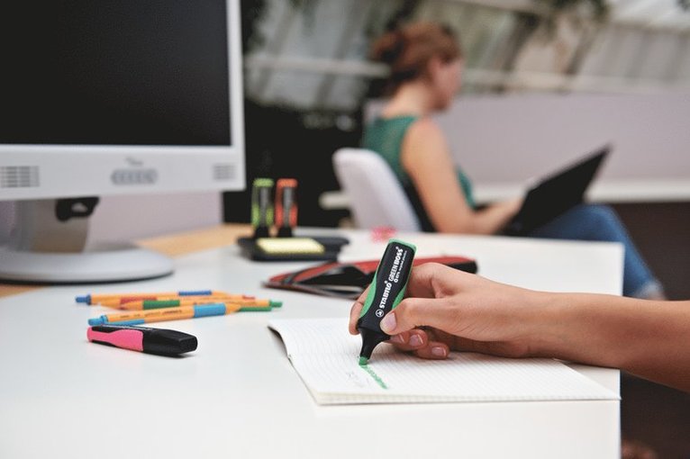 Överstrykningspenna Stabilo Green Boss 4 färger, Övrigt