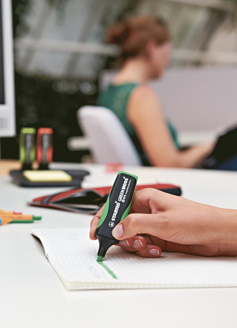 Överstrykningspenna Stabilo Green Boss 4 färger, Övrigt