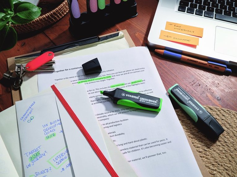 Överstrykningspenna Stabilo Green Boss 4 färger, Övrigt