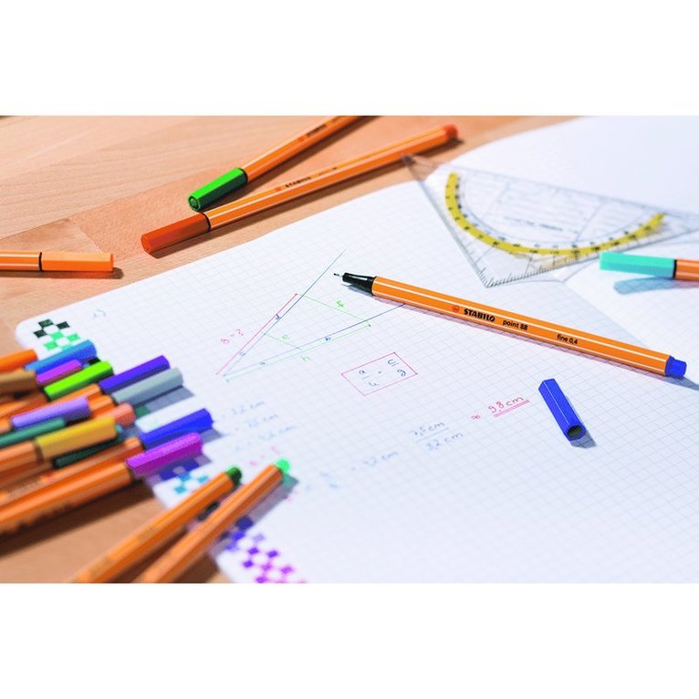 Fiberspetspenna Stabilo Point 88 6 neonfärger, Övrigt