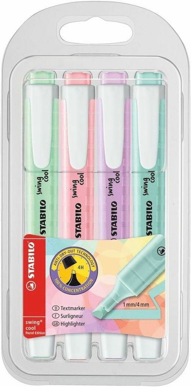 Överstrykningspennor Swing Cool 4-pack STABILO