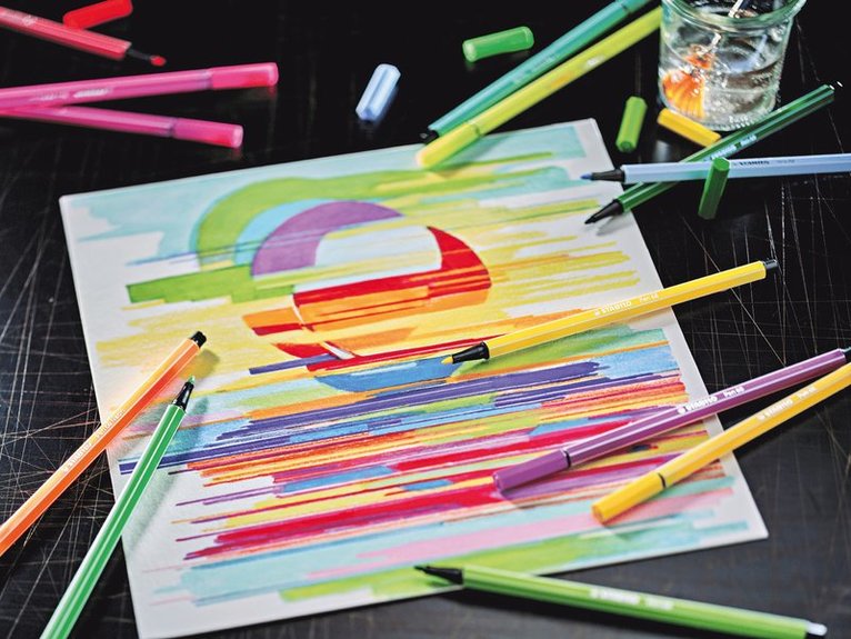 Fiberspetspenna Stabilo Pen 68 Arty 18 färger, Övrigt