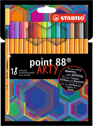 Fiberspetspenna Stabilo Point 88 Arty 18 f&auml;rger