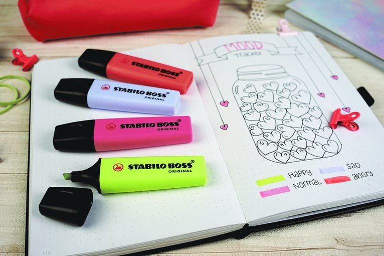 Överstrykningspenna Stabilo Boss pastell 4 färger, Övrigt