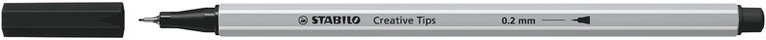 Fiberspetspenna Stabilo Creative Tips Arty 5-pack svart, Övrigt