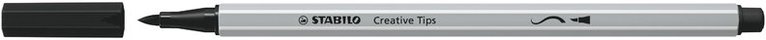 Fiberspetspenna Stabilo Creative Tips Arty 5-pack svart, Övrigt