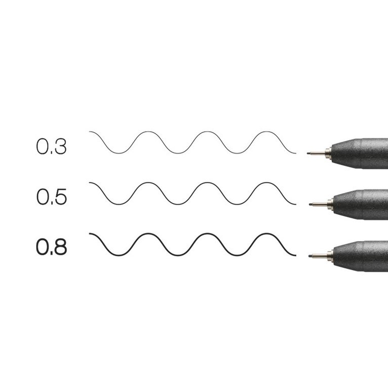 Marker Copic Multiliner Medium 3-pack svart, Övrigt