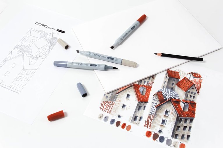 Marker Copic Ciao Layer & Mix 3-pack - Architect Palette, Övrigt