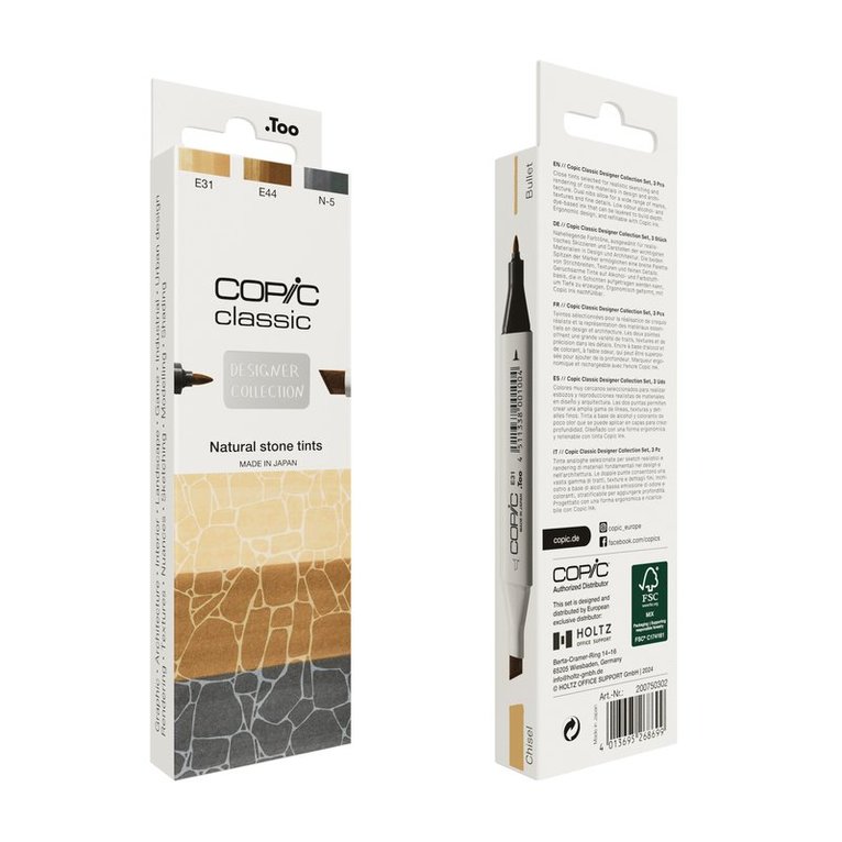 Marker Copic Classic Designer Collection 3-pack - Natural stone tints, Övrigt. Tillgänglighet: Lägg i varukorg