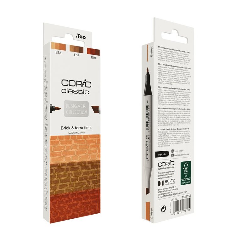 Marker Copic Classic Designer Collection 3-pack - Brick & terra tints, Övrigt. Tillgänglighet: Lägg i varukorg