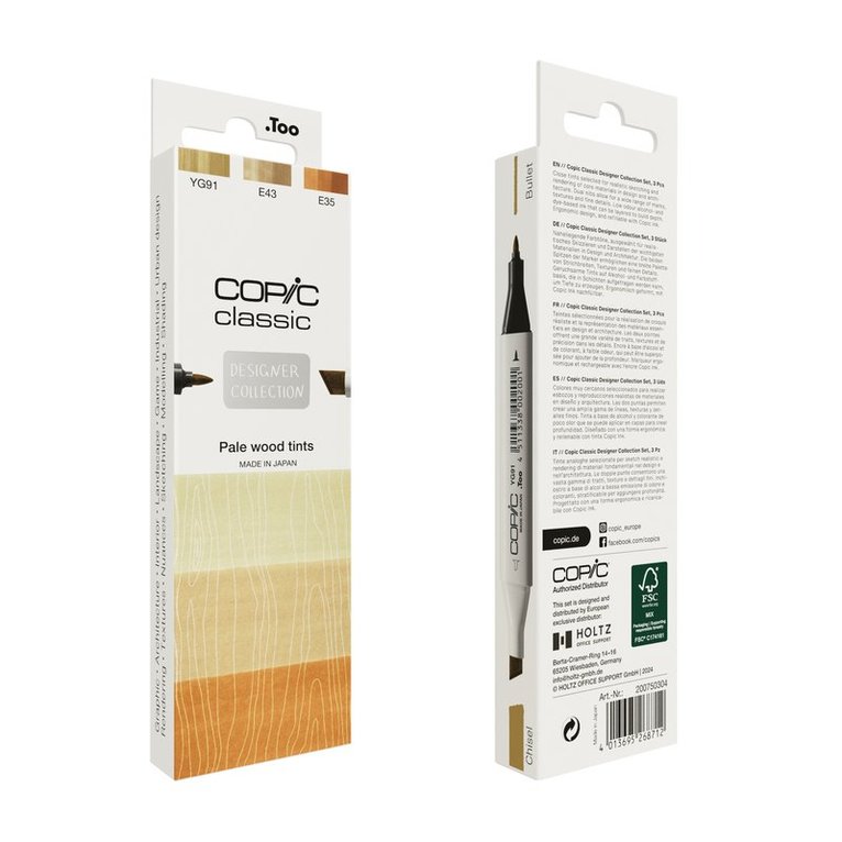 Marker Copic Classic Designer Collection 3-pack - Pale wood tints, Övrigt. Tillgänglighet: Lägg i varukorg