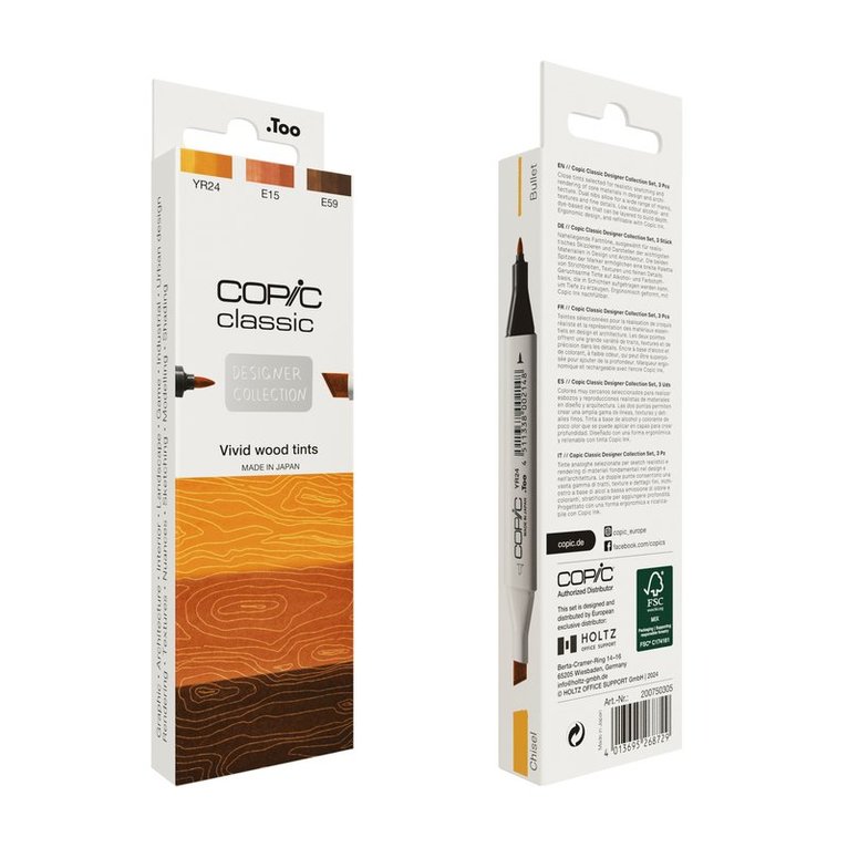 Marker Copic Classic Designer Collection 3-pack - Vivid wood tints, Övrigt. Tillgänglighet: Lägg i varukorg