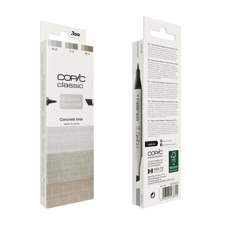 Marker Copic Classic Designer Collection 3-pack - Concrete tints, Övrigt. Tillgänglighet: Lägg i varukorg