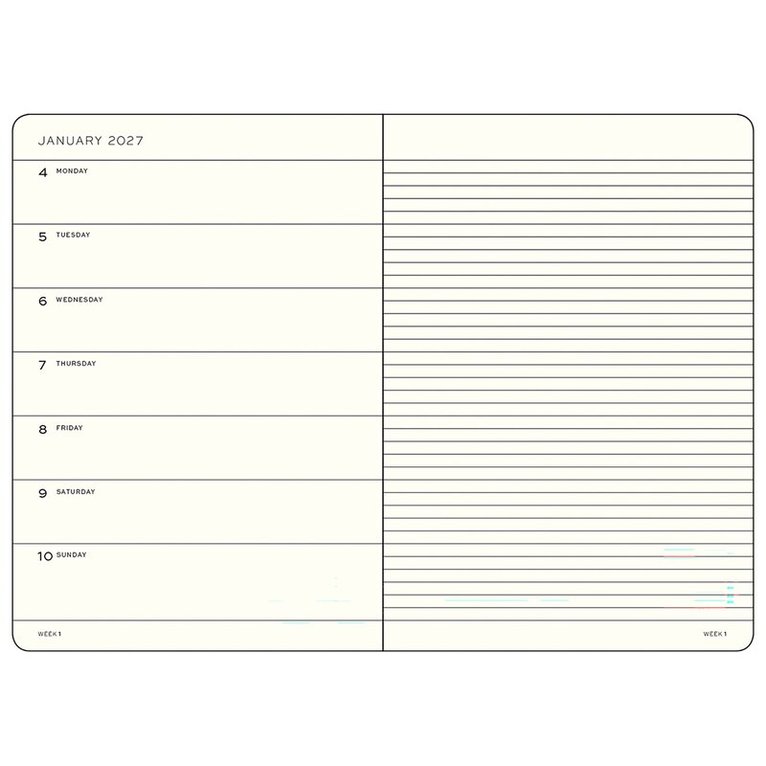 Kalender 2026-2027 Leuchtturm A5 VpU note 18mån svart, Övrigt