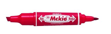 M&auml;rkpenna Hi-Mckie Permanent Marker Twin-tip r&ouml;d