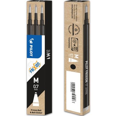 Refill Frixion Ball 0.7 3-pack svart, Övrigt