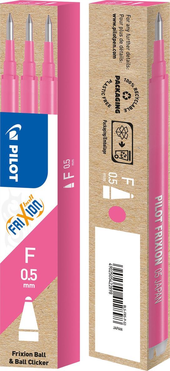 Refill Frixion Ball 0.5 3-pack rosa, Övrigt